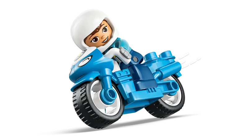 Blue Police Motorcycle