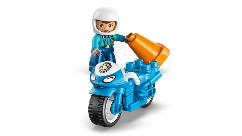Blue Police Motorcycle