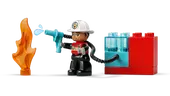 Fire Truck with Hose and Firefighter