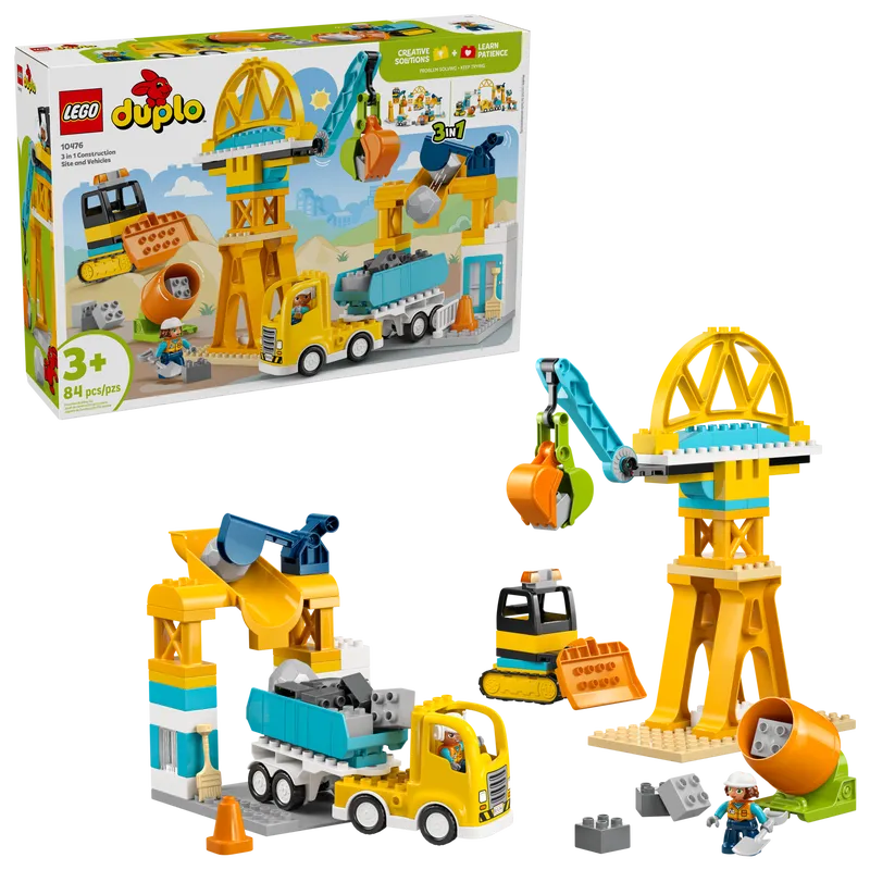 3 in 1 Construction Site and Vehicles