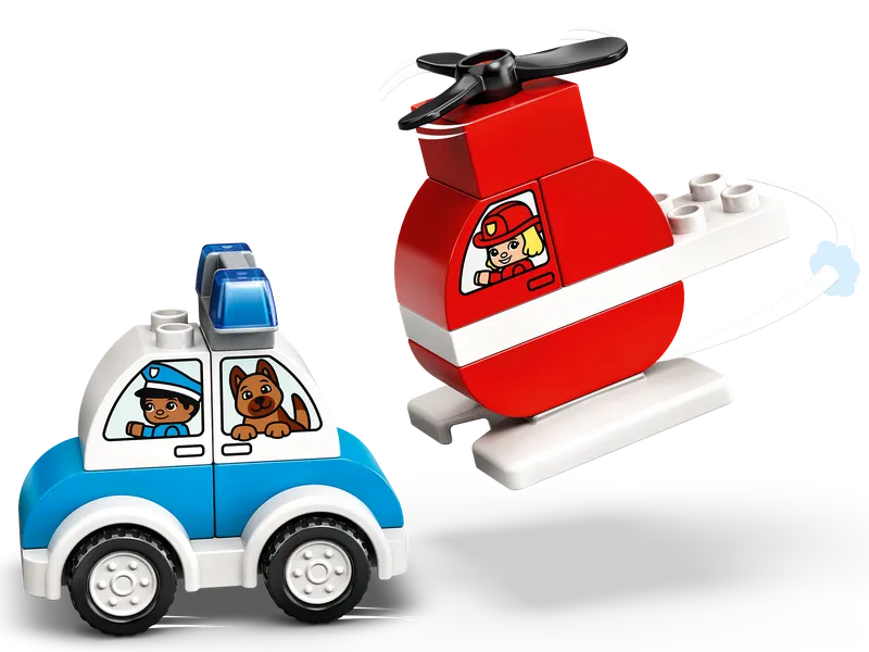 Fire Helicopter &amp; Police Car