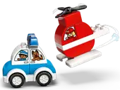 Fire Helicopter &amp; Police Car