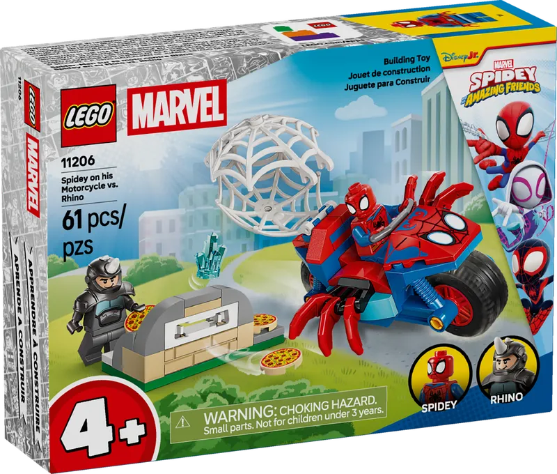 Spidey on his Motorcycle vs. Rhino