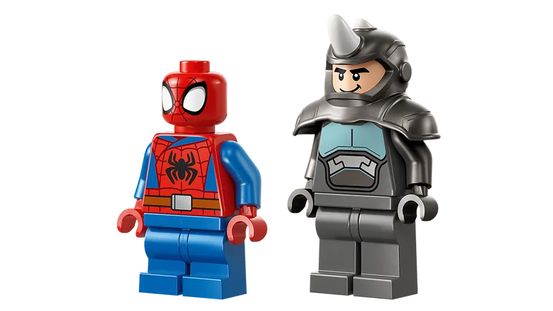 Spidey on his Motorcycle vs. Rhino