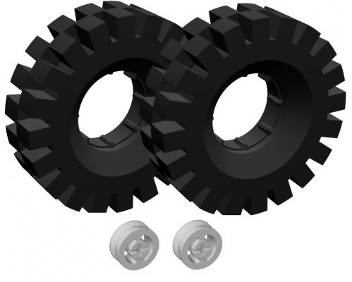 Tires (42 mm) and Hubs