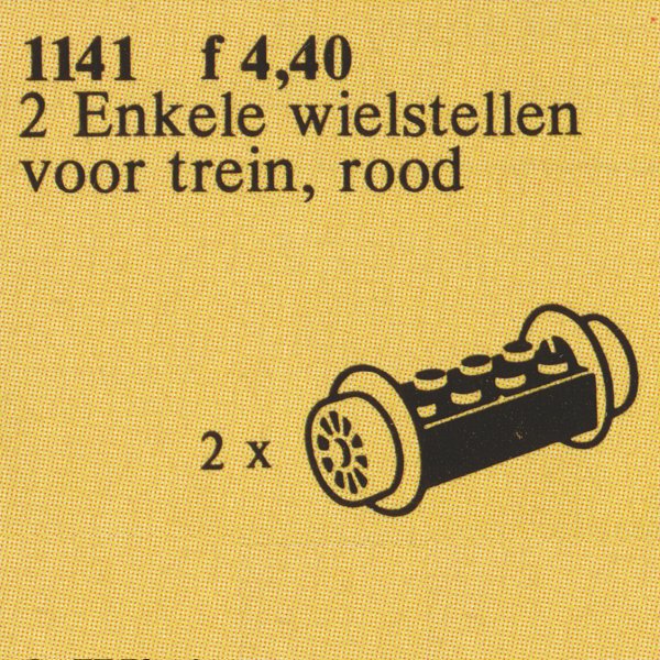Wheel Bricks with Small Red Train Wheels