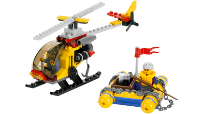 Helicopter and Raft