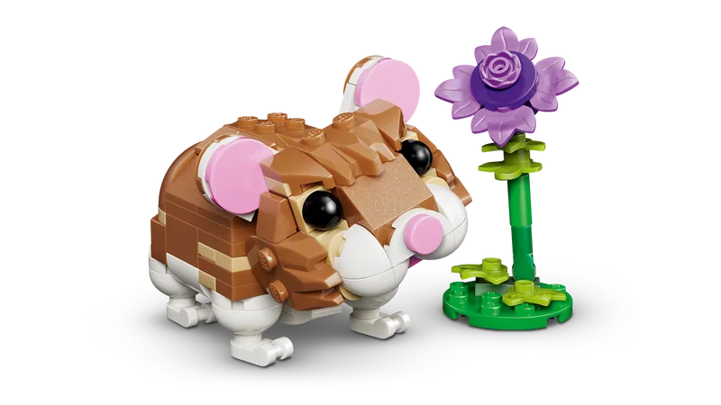 Cute Hamster with a Flower