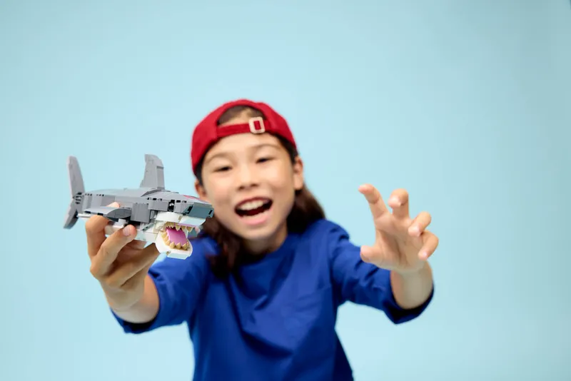 Fierce Shark with a Treasure Chest
