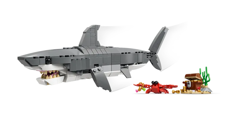 Fierce Shark with a Treasure Chest
