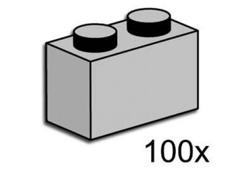 1 x 2 Brick Light Gray