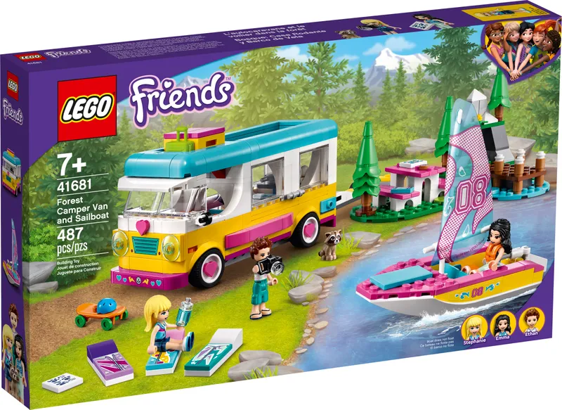 Forest Camper Van and Sailboat