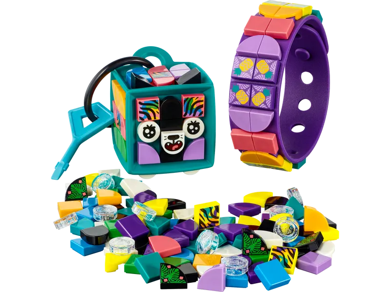 Neon Tiger Bracelet &amp; Bag Tag