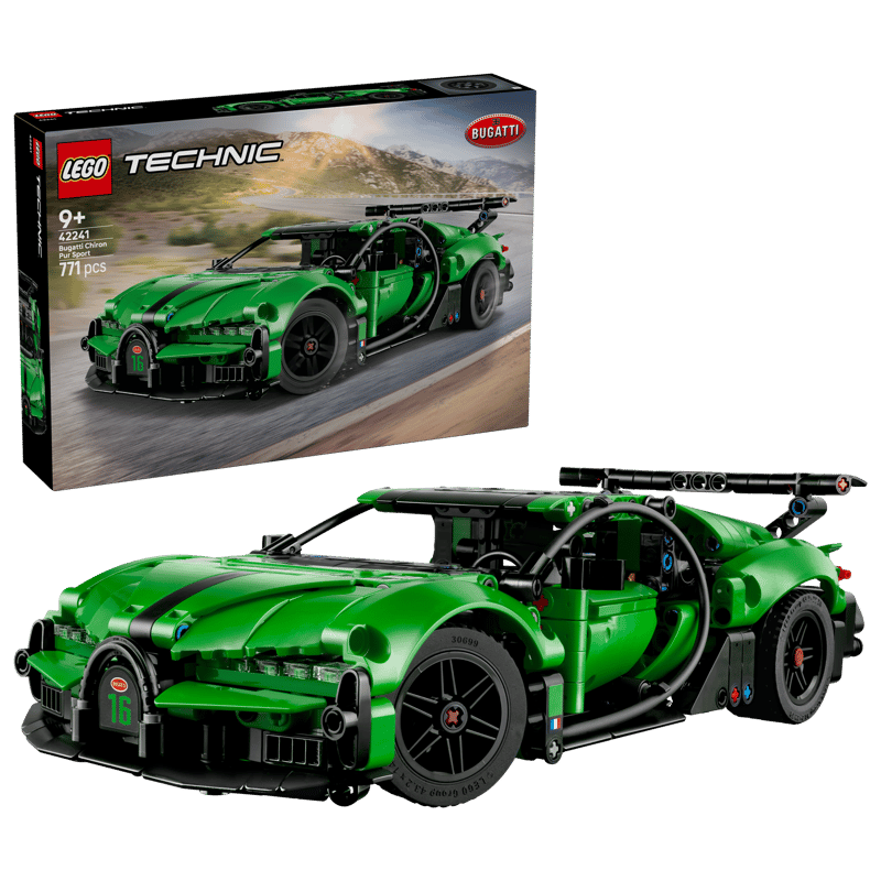 Green Bugatti Chiron Pur Sport Hypercar