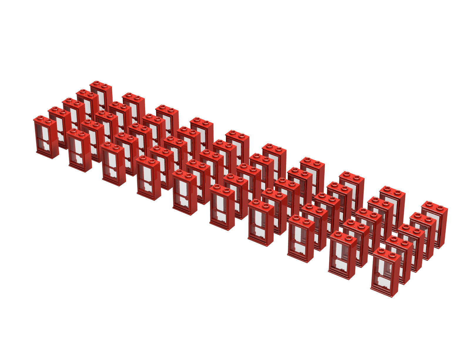 1 x 2 x 3 Doors Refill, Red