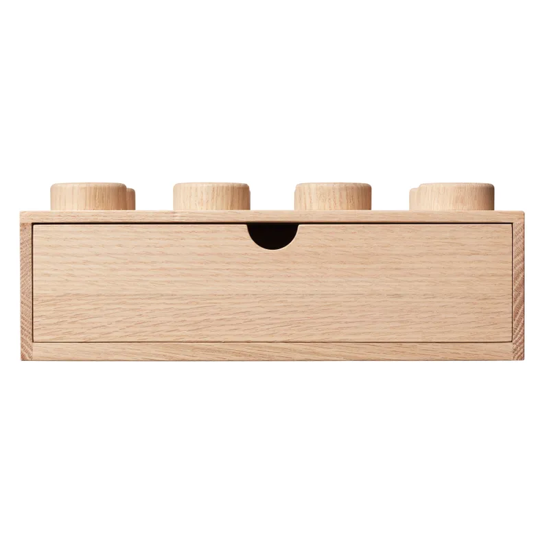 Wooden Desk Drawer 2 x 4 (Light Oak)