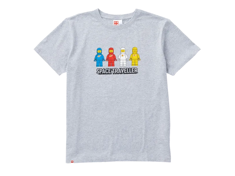 Short-Sleeve Space Traveler Adults T-Shirt – Gray Mélange