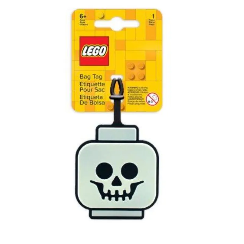 Skeleton Head Glow-in-the-Dark Bag Tag