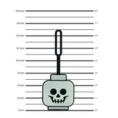 Skeleton Head Glow-in-the-Dark Bag Tag