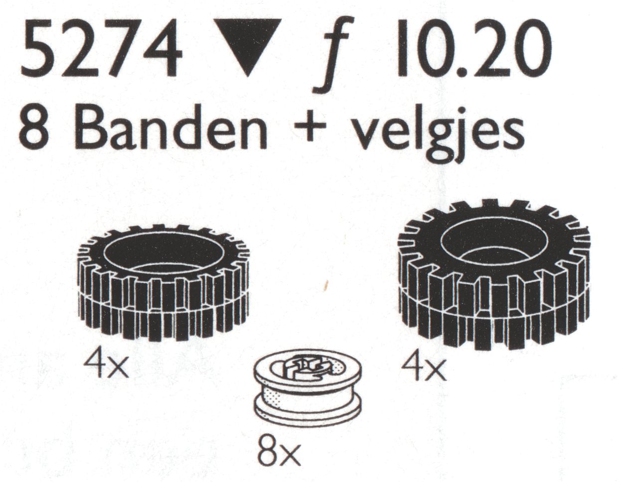 8 Tires / Tyres (4x24, 4x 30 mm) w/hubs