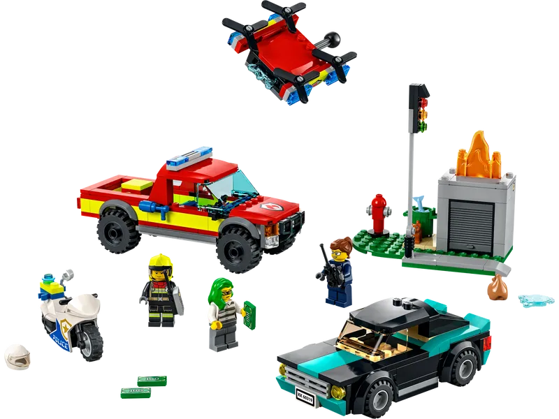 Fire Rescue &amp; Police Chase