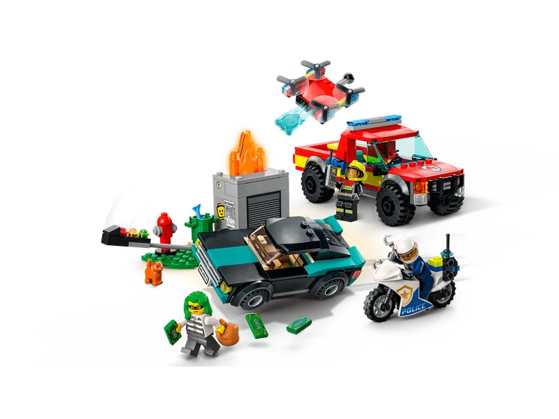 Fire Rescue &amp; Police Chase