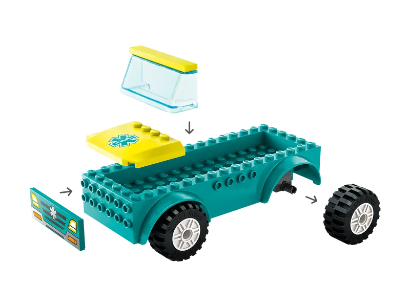 Emergency Ambulance and Snowboarder