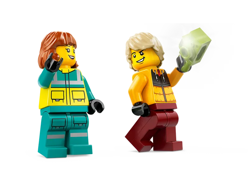Emergency Ambulance and Snowboarder