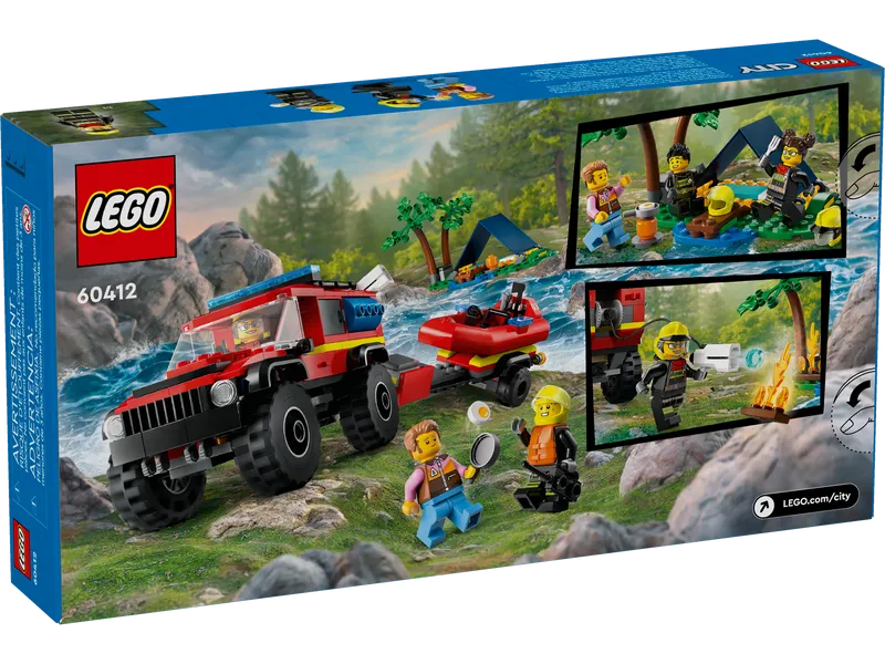 4x4 Fire Engine with Rescue Boat