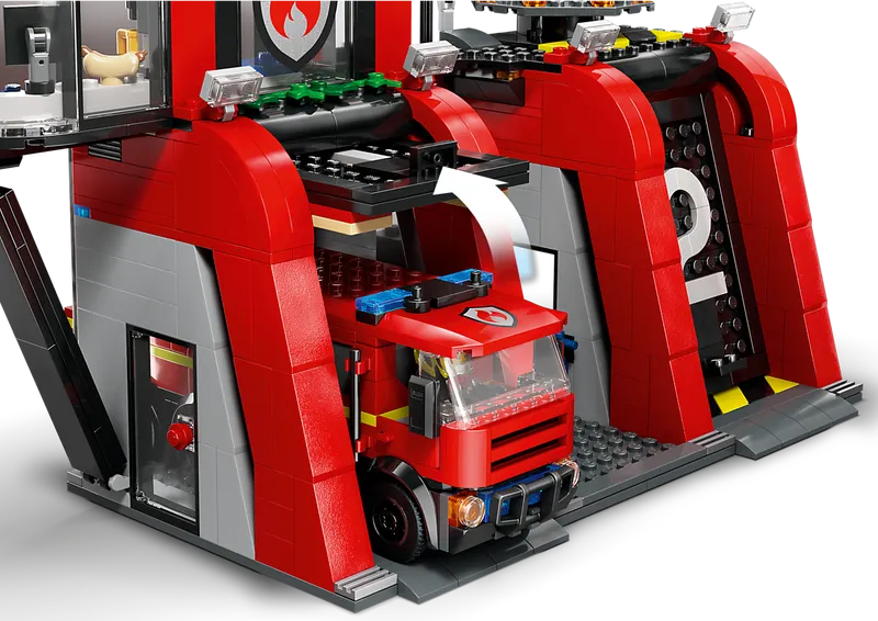 Fire Station with Fire Truck