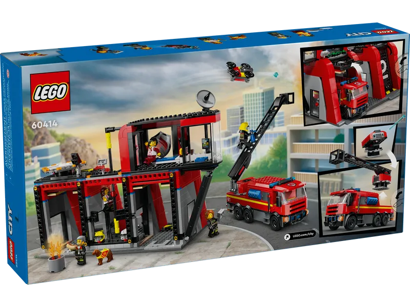 Fire Station with Fire Truck