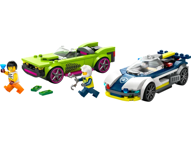 Police Car and Muscle Car Chase