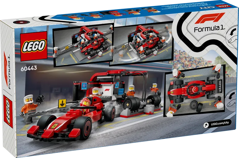 F1 Pit Stop &amp; Pit Crew with Ferrari Car