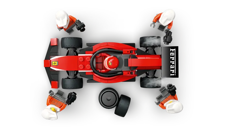 F1 Pit Stop &amp; Pit Crew with Ferrari Car