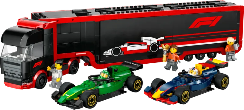F1 Truck with RB20 &amp; AMR24 F1 Cars