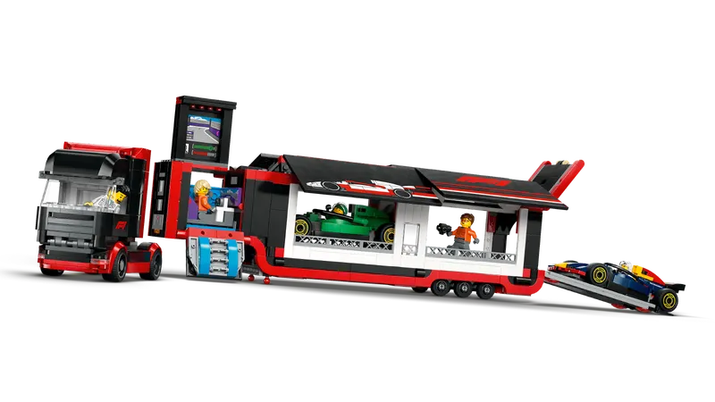 F1 Truck with RB20 &amp; AMR24 F1 Cars