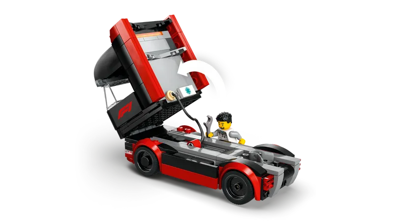 F1 Truck with RB20 &amp; AMR24 F1 Cars