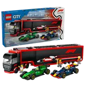 F1 Truck with RB20 &amp; AMR24 F1 Cars