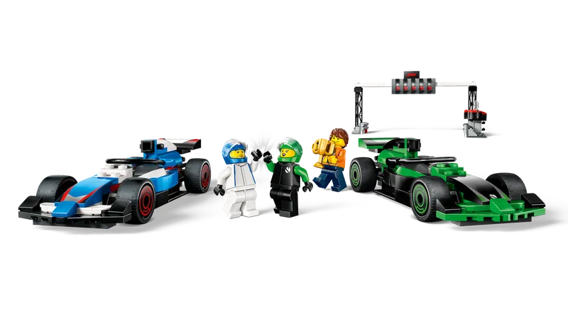 F1 Grid with VCARB &amp; Sauber Race Cars