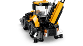 Yellow Backhoe Loader
