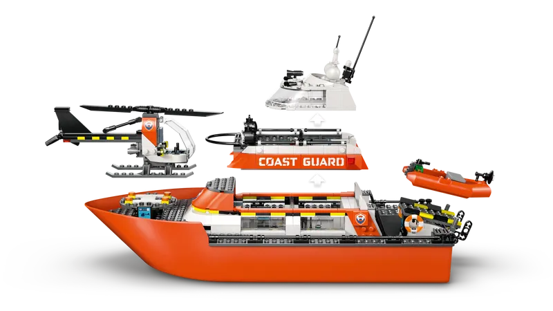 Coast Guard Rescue Boat &amp; Helicopter