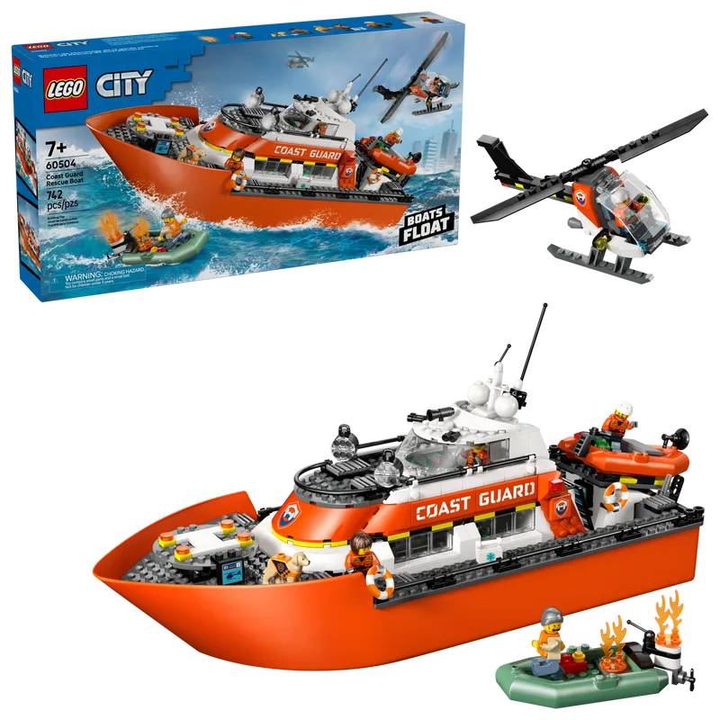 Coast Guard Rescue Boat &amp; Helicopter