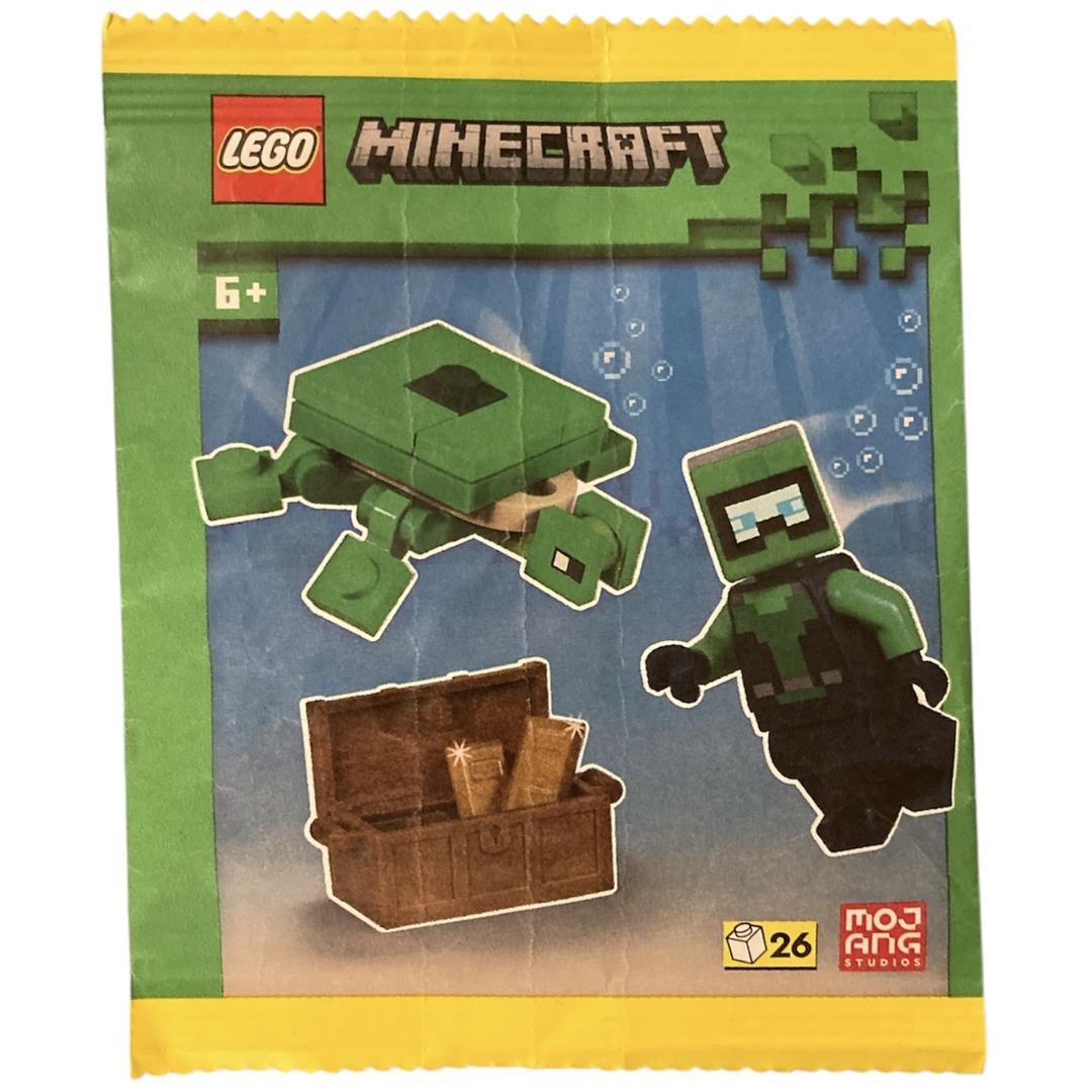 Diver with Turtle and Treasure Chest