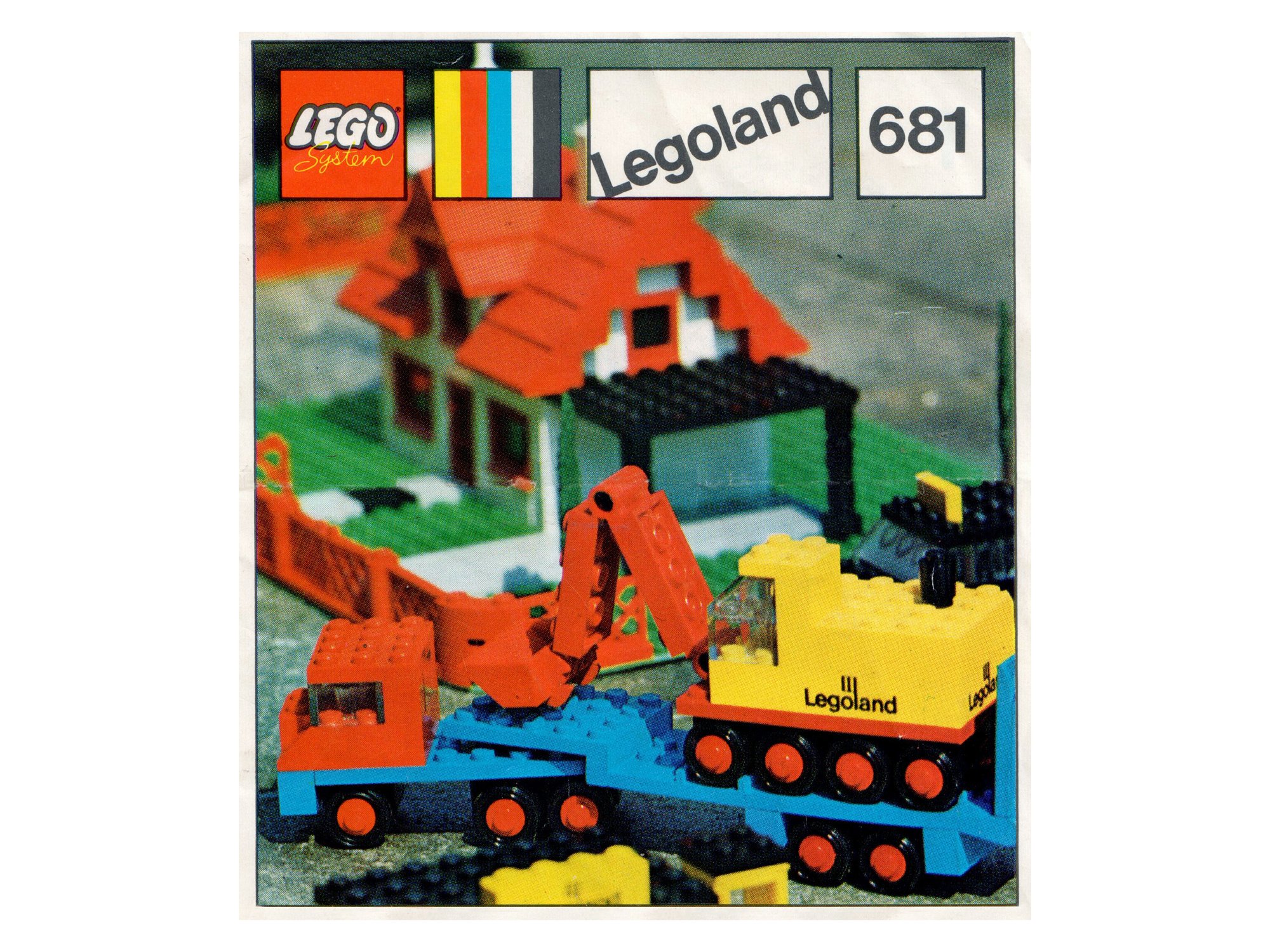 Low-Loader with 4 Wheel Excavator