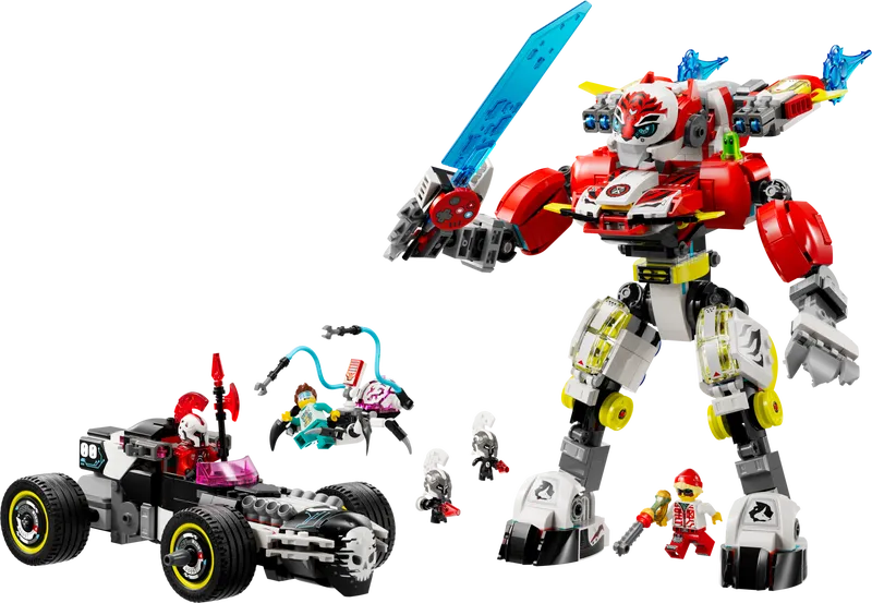 Cooper's Tiger Mech &amp; Zero's Hot Rod Car