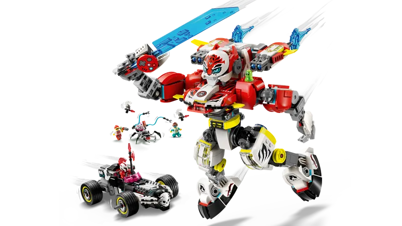 Cooper's Tiger Mech &amp; Zero's Hot Rod Car