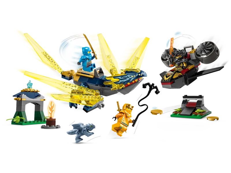 Nya and Arin's Baby Dragon Battle
