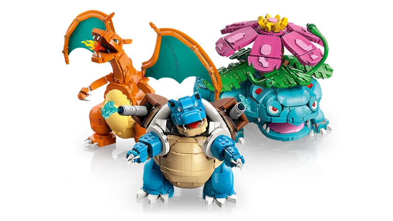 Venusaur, Charizard and Blastoise