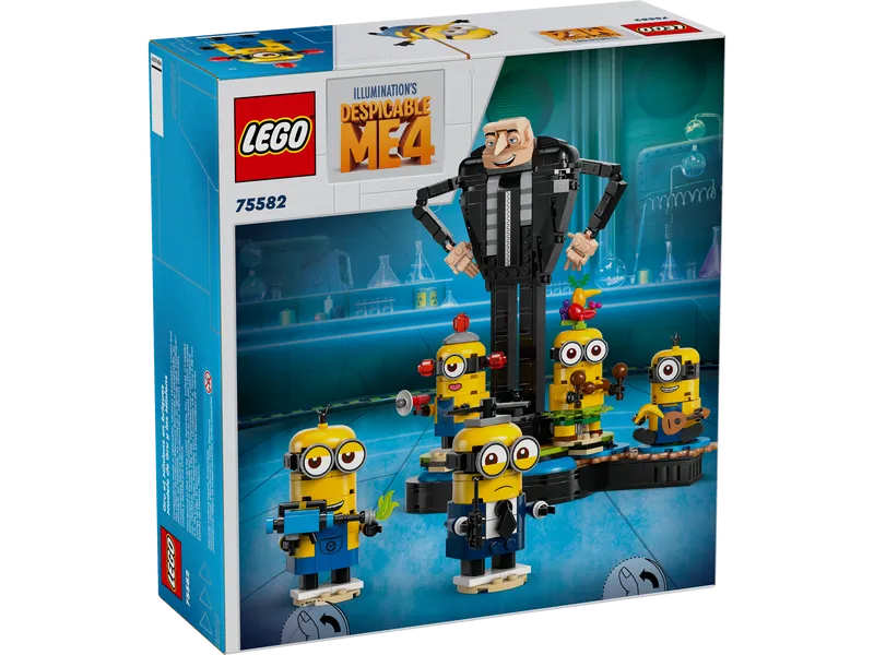 Brick-Built Gru and Minions