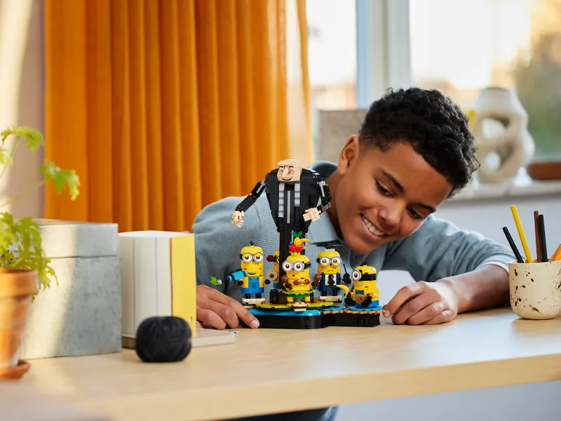 Brick-Built Gru and Minions